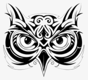 #owl #tribal #tattoo - Owl Head Logo Vector, HD Png Download, Transparent PNG