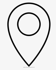 Map Marker Coloring Page - Circle, HD Png Download, Transparent PNG