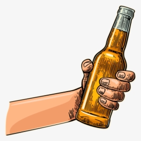 Beer Bottle Cheers Illustration, HD Png Download, Transparent PNG