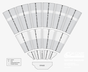 Cal Coast Open Air Theatre Seating Chart - Sdsu Open Air Theater Seating Chart, HD Png Download, Transparent PNG