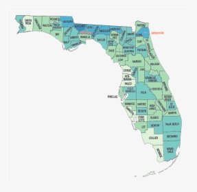 Black Or African American Persons, Percent, - Florida Map By Regions, HD Png Download, Transparent PNG