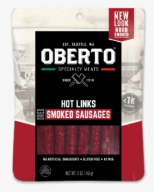 Smoke Sausage Hot Links - Oberto Butchers Cut Bacon Jerky, HD Png Download, Transparent PNG