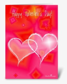 Diamond Hearts Greeting Card - Heart, HD Png Download, Transparent PNG