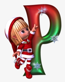 Abecedarios Y Gifs De - Christmas Elf Clipart Letter, HD Png Download, Transparent PNG