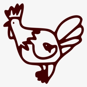 Cochin Chicken Rooster Poultry Chicken As Food Bantam - Stencil Art Silkie Chicken, HD Png Download, Transparent PNG
