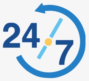 24 Hour Service Support - 24 7 Icon Png, Transparent Png, Transparent PNG