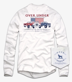 L/s Authentic Americana T-shirt White - Over Under Clothing Duck Shirt, HD Png Download, Transparent PNG