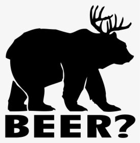 Bear Deer Decal Sticker Beer - Bear Deer, HD Png Download, Transparent PNG