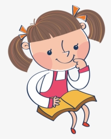 Chica Clip Art - Open Your Book Clipart, HD Png Download, Transparent PNG