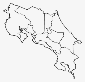 Costa Rica Provinces Blank - Mapa Costa Rica Vector, HD Png Download, Transparent PNG