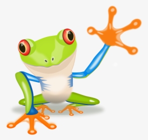 Waving Frog Clip Art At Clipart Library - Cute Tree Frog Clipart, HD Png Download, Transparent PNG