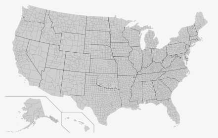 Blank United States County Map, HD Png Download, Transparent PNG