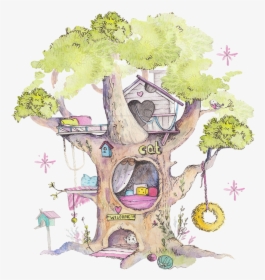 Drawing Watercolors Fairy - Drawing Of A Fairy House, HD Png Download, Transparent PNG