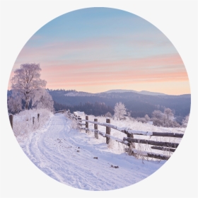 Snow Scene A Sunset, HD Png Download, Transparent PNG