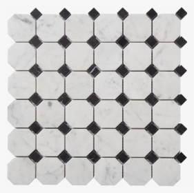 Centurymosaic Octagon Marble Mosaic Tile - Black And White Tile, HD Png Download, Transparent PNG