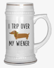 I Trip Over My Wiener Beer Stein, Dachshund Dog Funny - Fathers Day Mug Designs, HD Png Download, Transparent PNG