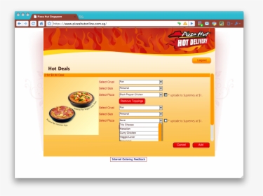 Pizza Hut Order System , Png Download - Ordering System Design, Transparent Png, Transparent PNG