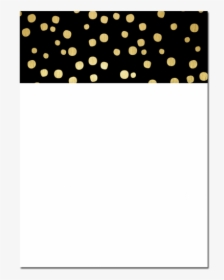 Note Pad Black Gold Confetti - Polka Dot, HD Png Download, Transparent PNG
