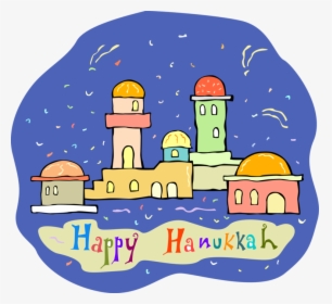 Vector Illustration Of Happy Hanukkah Jewish Festival - Illustration, HD Png Download, Transparent PNG