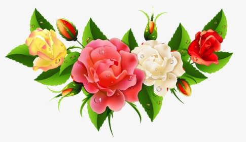 Flowers Rose Clipart Coloring, HD Png Download, Transparent PNG