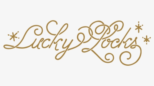 Luckylocks Logo Gold 09 - Calligraphy, HD Png Download, Transparent PNG