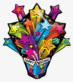 Shooting Stars Birthday Present - Shooting Star Birthday Present Balloon, HD Png Download, Transparent PNG