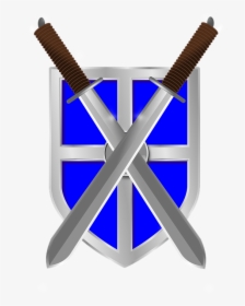 Swords, Shield, Crossed, Blue, Weapons, Medieval, Armor - Ancient Rome Sword And Shield, HD Png Download, Transparent PNG