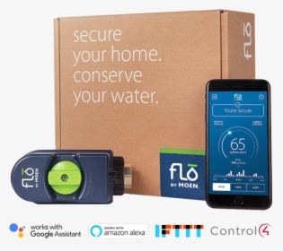 Flo By Moen Total Home Water Monitoring And Security - Flo By Moen, HD Png Download, Transparent PNG