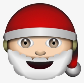 Santa Emoji Png - Emoji De Santa Claus, Transparent Png, Transparent PNG