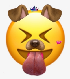 Transparent Dog Emoji Png - Emoji With Dog Filter, Png Download, Transparent PNG