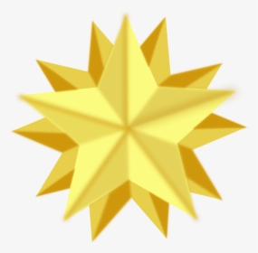 Gold Star Golden Star Clip Art At Vector Clip Art - Christmas Tree Star Animation, HD Png Download, Transparent PNG
