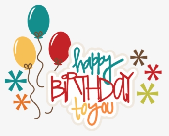 Happy Birthday With Balloons Clip Arts - Happy Birthday Png, Transparent Png, Transparent PNG