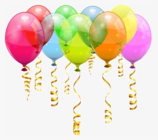 Colorful Balloon Bunch Png Clipart Image - Birthday Balloons Clip Art Png, Transparent Png, Transparent PNG