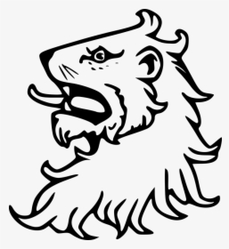 Heraldic, Lions Head, Heraldry - Heraldic Lion Head Vector Free, HD Png Download, Transparent PNG