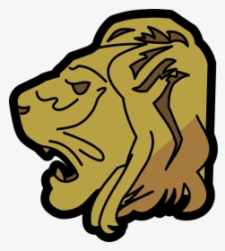 Lion, Head, Face, Portrait, Brown, Yellow, Animal - Lion Head Clip Art, HD Png Download, Transparent PNG