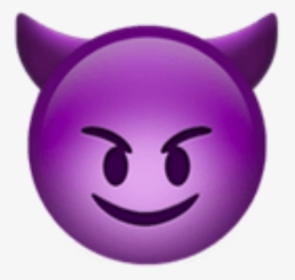 Purple Devil Emoji Png - Devil Emoji, Transparent Png, Transparent PNG