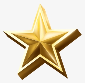 Deco Star Transparent Png Clip Art Image - Transparent Background Of Golden Star, Png Download, Transparent PNG