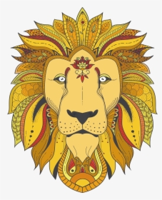 Lionhead Rabbit Lion S Head Illustration - Colorful Tshirt Printed Design, HD Png Download, Transparent PNG