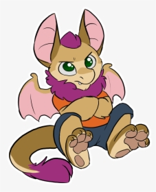 Cute Bat Grump - Cartoon, HD Png Download, Transparent PNG