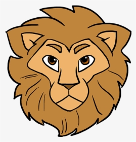 How To Draw Lion Head - Draw A Lion's Face, HD Png Download, Transparent PNG