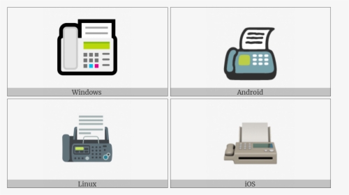Fax Machine On Various Operating Systems - Emoji, HD Png Download, Transparent PNG