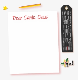 Dear Santa Letter, Dear Santa Claus, Christmas Letter - Carmine, HD Png Download, Transparent PNG