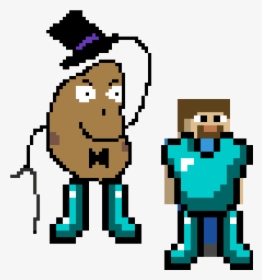 Mr Potato Man Vs Steve - Draw A Minecraft Diamond, HD Png Download, Transparent PNG