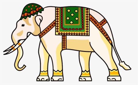 Decorated Ornamental Elephant Clip Arts - Ancient India Easy Drawing, HD Png Download, Transparent PNG