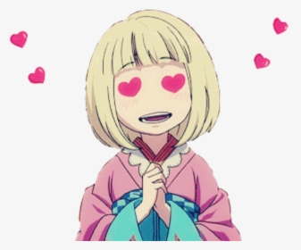 Anime Heart Png - Anime Girl Heart Eyes, Transparent Png, Transparent PNG