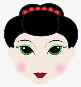 Geisha Girl Anime Svg Clip Arts, HD Png Download, Transparent PNG