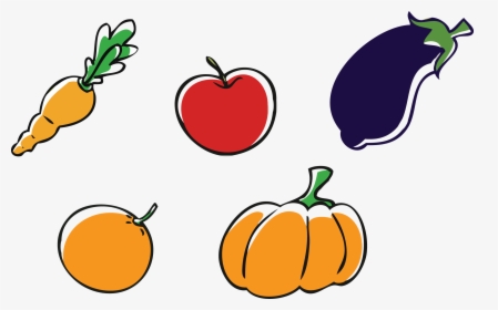 Fruit And Veggie Clipart At Getdrawings - Frutas Y Verduras Dibujo Png, Transparent Png, Transparent PNG