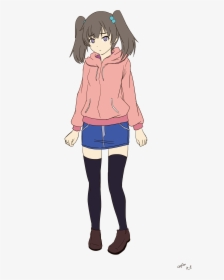 Anime Girl Standing Png, Transparent Png, Transparent PNG