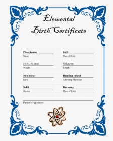 Transparent Birth Certificate Clipart - Cadre Bleu, HD Png Download, Transparent PNG