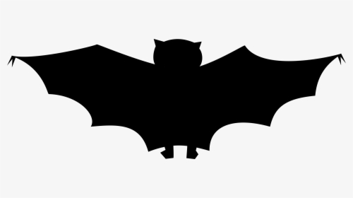 Bats Clipart Frame Png - Bat Plain Black, Transparent Png, Transparent PNG
